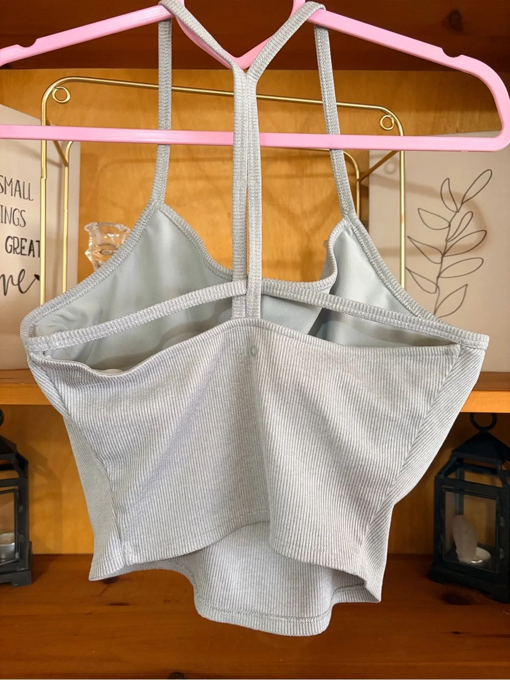 Alo Yoga Ribbed Tank Top Size L Workout Gym Outdoor
